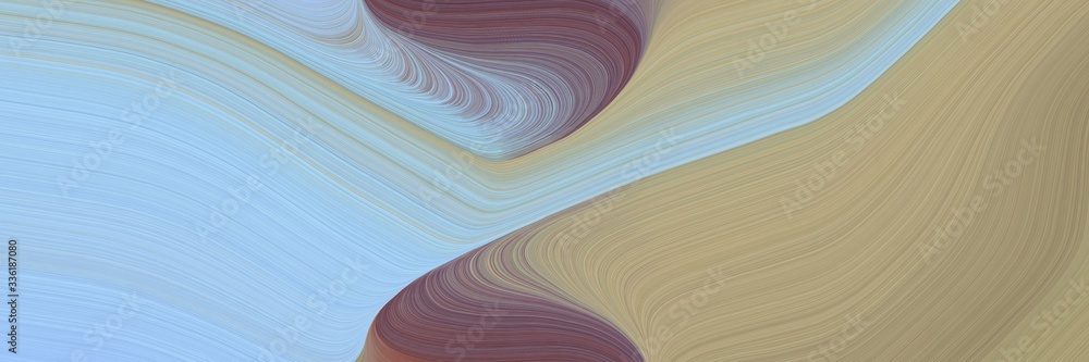 Poster elegant dynamic header with rosy brown, light steel blue and dim gray colors. fluid curved lines wit