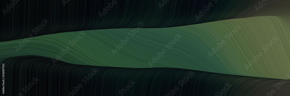Poster elegant colorful horizontal header with black, dark olive green and dark slate gray colors. fluid cu