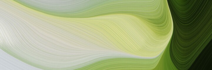 elegant moving header design with tan, ash gray and very dark green colors. fluid curved lines with dynamic flowing waves and curves