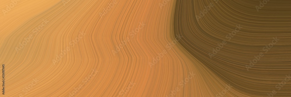 Poster elegant dynamic banner design with peru, dark olive green and brown colors. fluid curved lines with 