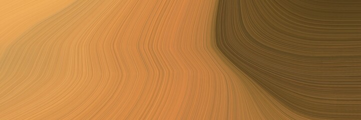 elegant dynamic banner design with peru, dark olive green and brown colors. fluid curved lines with dynamic flowing waves and curves