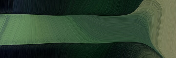 elegant surreal header with very dark green, dim gray and dark olive green colors. fluid curved flowing waves and curves