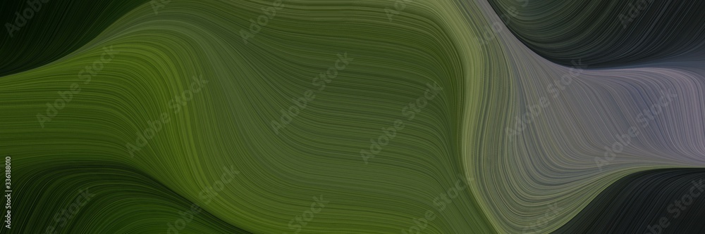 Aufkleber elegant surreal designed horizontal banner with dark olive green, dim gray and very dark green color