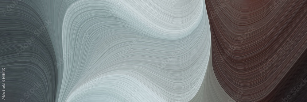 Poster elegant moving horizontal header with dark slate gray, dark gray and pastel blue colors. fluid curve