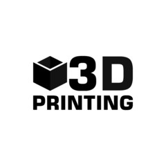 3d printing icon isolated on white background