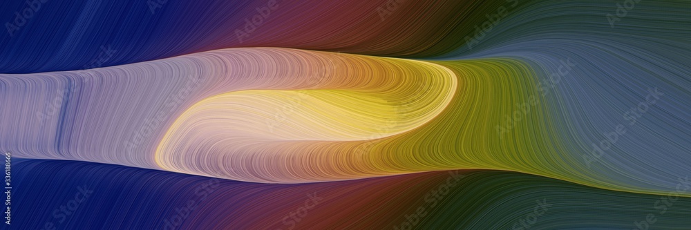 Poster elegant colorful header design with dark slate gray, dark khaki and very dark green colors. fluid curved flowing waves and curves