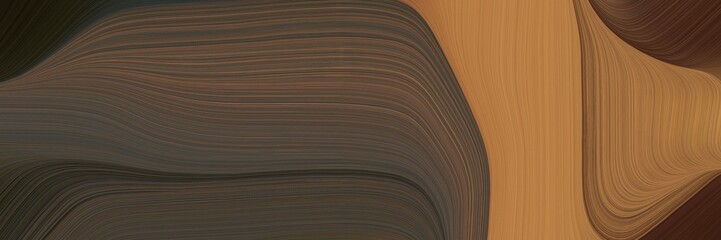 elegant colorful designed horizontal header with old mauve, peru and pastel brown colors. fluid curved flowing waves and curves