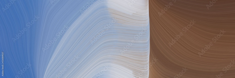Poster elegant modern horizontal banner with old mauve, dark gray and steel blue colors. fluid curved lines