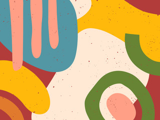 Artistic modern vector illustration with hand drawn organic shapes; textures and natural forms.Trendy contemporary design perfect for prints; flyers; banners; invitations; branding design; covers