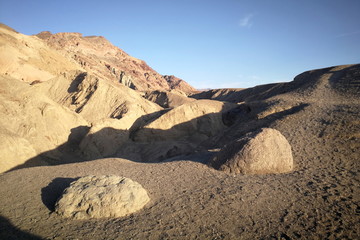 Beautiful landscape panorama of Death Valley