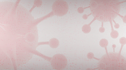 Blur Red Coronavirus 2019-nCoV Outbreak on Technology background,medical healthcare and microbiology concept,Design for COVID-19 outbreaking.