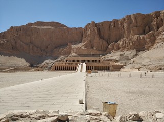 Hatshepsut Memorial Temple in Deir al-Bahri in sunday