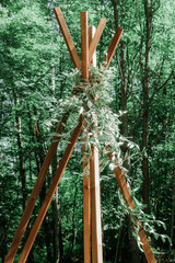 Fototapeta premium hippie style wedding decor, marriage plague