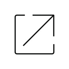 simple icon of a fullscreen button vector illustration