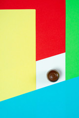Chocolate candy abstract colorful shapes
