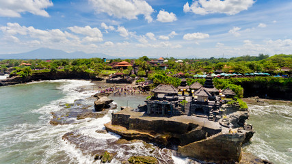 Beautiful view of the sea landscape. Aerial view. Tanah lot, Bali, Indonesia. © Nikname