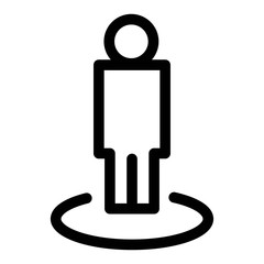 Map navigation, street view symbol. Line icon illustration.