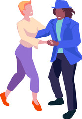 Fototapeta premium Two people dancing swing.