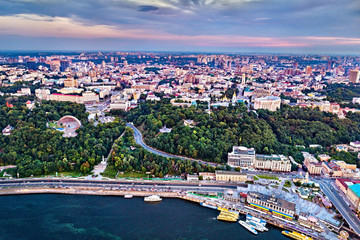Fototapeta premium Panorama of the city centre of Kiev, the capital of Ukraine