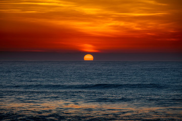 Sunset over the sea. Atalntic Ocean - Portugal