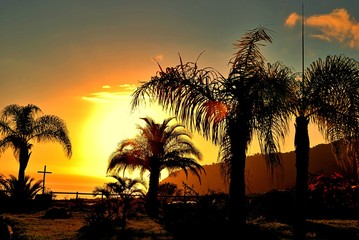 Obraz premium sunset in Tazacorte