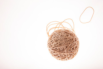 Giant ball of elastics.