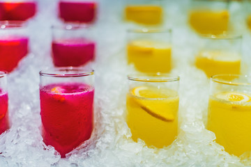 Fresh fruit juice for sale on the street