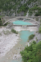 bridge over the turquoise river