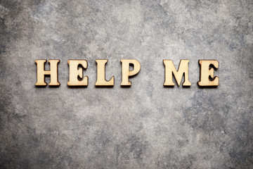 Naklejka premium Help me text