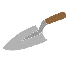 cement spoon vector design. digital hand drawn style. grain texture