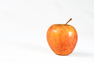 natural and healthy tropical fruit apples on the table on white texture background