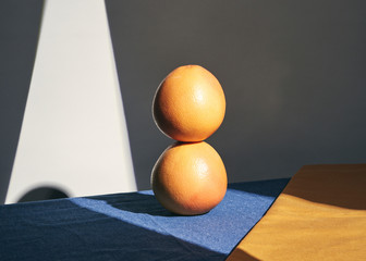 Grapefruit on the table