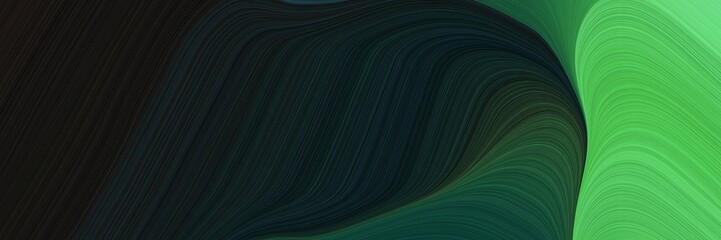 elegant flowing header design with medium sea green, very dark green and dark slate gray colors. fluid curved lines with dynamic flowing waves and curves © Eigens