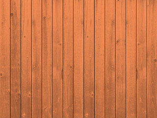 Naklejka premium Orange background wooden planks board texture.