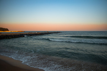 Sunset over Primorsko from Black sea-Bulgaria