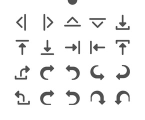 Arrows v4 UI Pixel Perfect Well-crafted Vector Solid Icons 48x48 Ready for 24x24 Grid for Web Graphics and Apps. Simple Minimal Pictogram