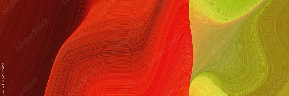 Aufkleber elegant artistic header design with golden rod, strong red and dark red colors. fluid curved lines with dynamic flowing waves and curves