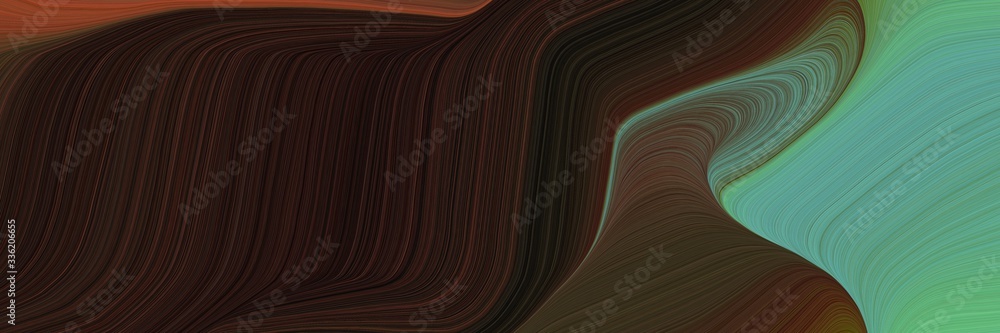 Poster elegant decorative header with very dark pink, cadet blue and old mauve colors. fluid curved flowing