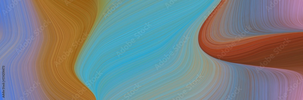 Poster elegant dynamic header design with light slate gray, brown and light sea green colors. fluid curved lines with dynamic flowing waves and curves