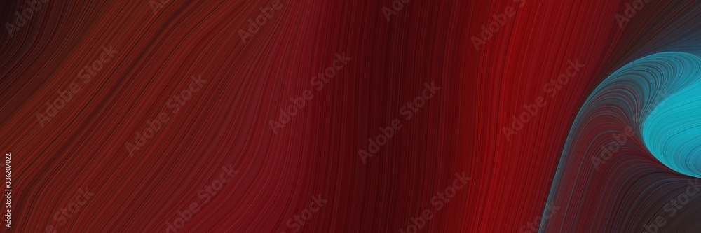 Aufkleber elegant decorative header design with dark red, light sea green and very dark blue colors. fluid cur