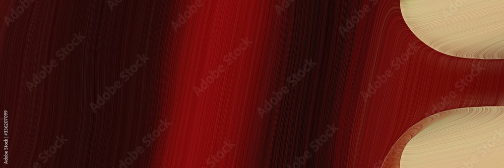 Aufkleber elegant artistic header design with very dark red, tan and dark red colors. fluid curved lines with dynamic flowing waves and curves