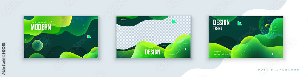 Wall mural liquid abstract background for web, banner design. fluid vector shaped abstract geometric background