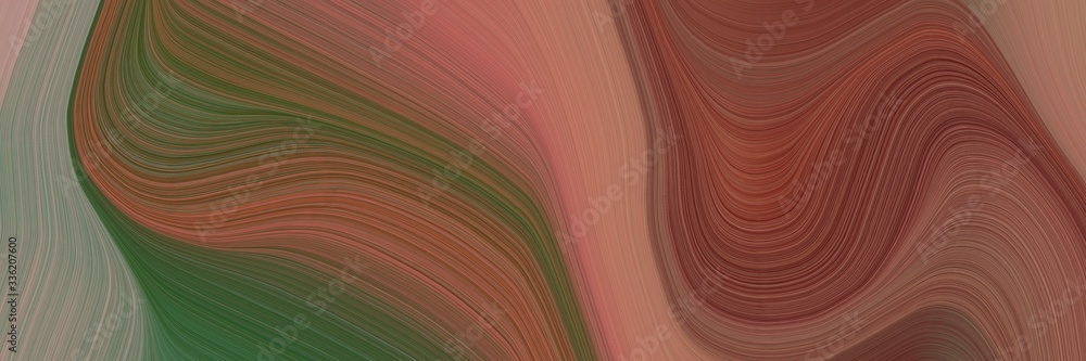Poster elegant surreal designed horizontal banner with brown, dark slate gray and indian red colors. fluid 