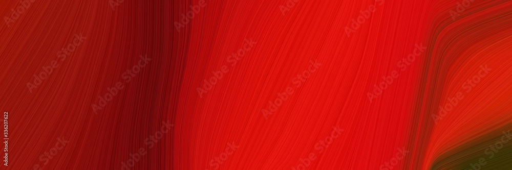 Aufkleber elegant modern designed horizontal header with strong red, maroon and firebrick colors. fluid curved flowing waves and curves