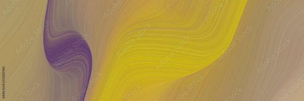 Poster elegant artistic header design with peru, gray gray and golden rod colors. fluid curved flowing waves and curves