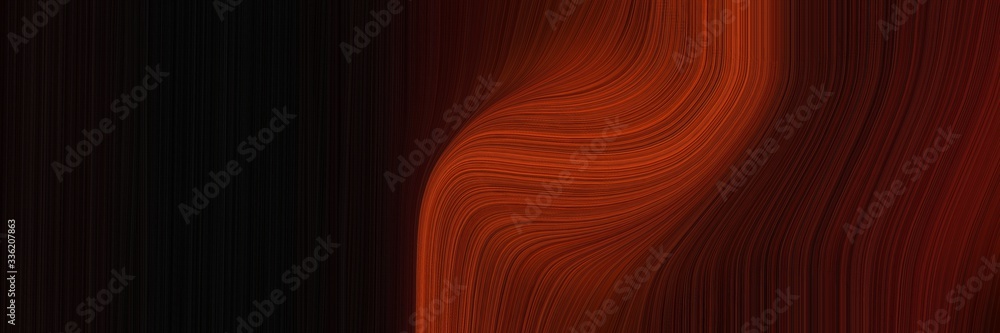 Aufkleber elegant dynamic designed horizontal header with very dark red, firebrick and dark red colors. fluid curved lines with dynamic flowing waves and curves