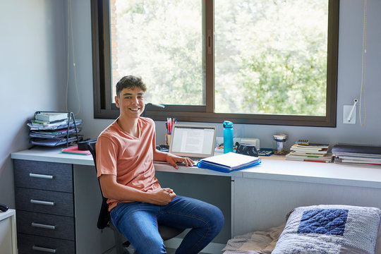 Teenager doing homework