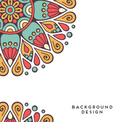 Vector background with ornaments. Vector mandala