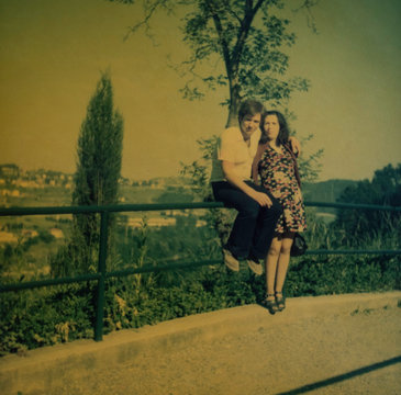 Seventies young couple.