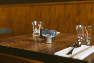 Reserved table